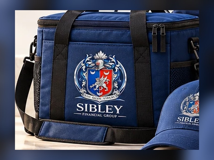 Soft Cooler Bag carrying the Sibley Financial Group crest.