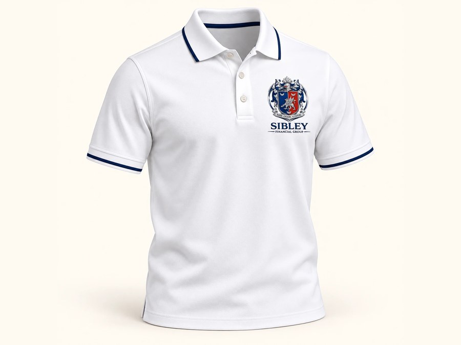 Crest Polo Shirt carrying the Sibley Financial Group crest.