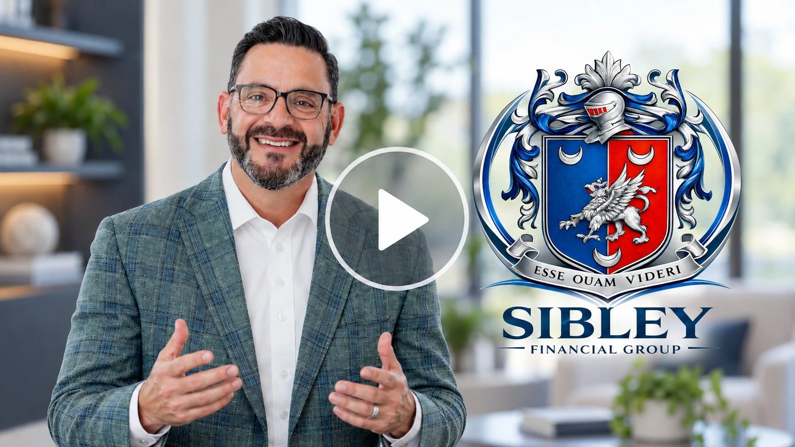 C. Troy Sibley, President and Founder of Sibley Financial Group, speaking to camera beside the firm&rsquo;s crest.